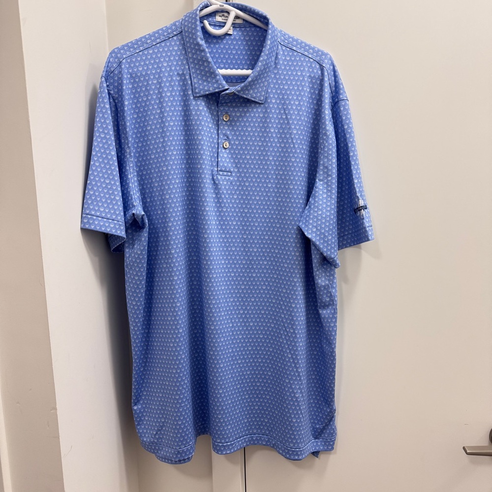 Peter Millar blue men’s XL short sleeve polo golf shirt